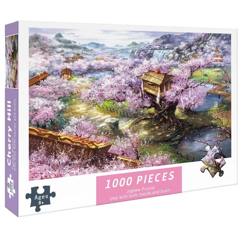 75*50CM Adult 1000 Pieces Paper Jigsaw Puzzle Lovely Cure High Difficulty Decompression Puzzle Birthday Gift  Educational Toy