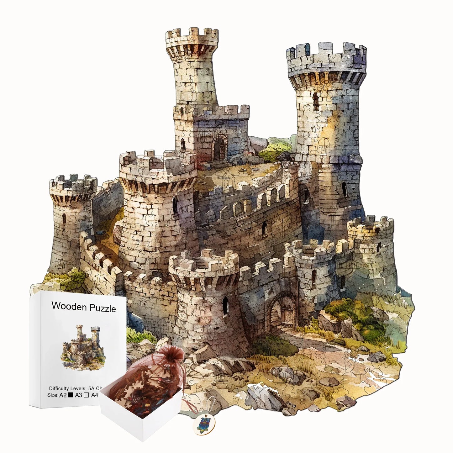 Challenging Wooden Jigsaw Puzzles Home Decor Unique Shape Christmas and Halloween Gift Toy for Teen and Kid