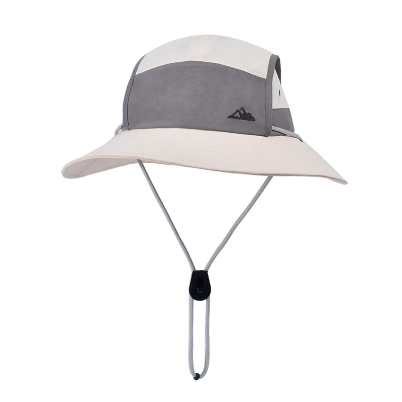 9262 New summer large brim fisherman hat quick dry waterproof mountaineering sun hat for men and women outdoor cycling sunscreen