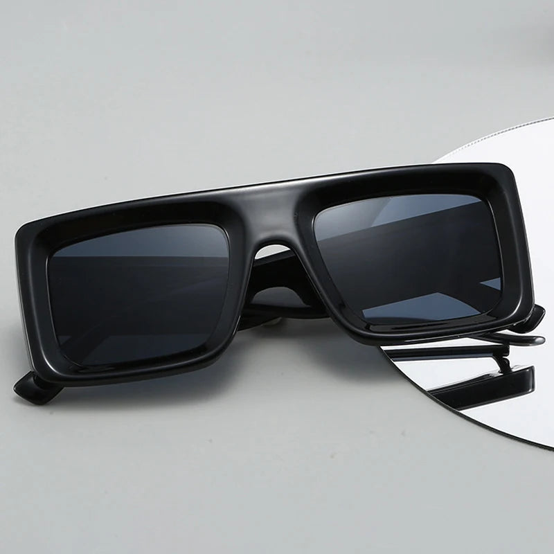 JNPCXI New Square Sunglasses Women Shades UV400 Retro Trending Rivets Men Gradient Sun Glasses