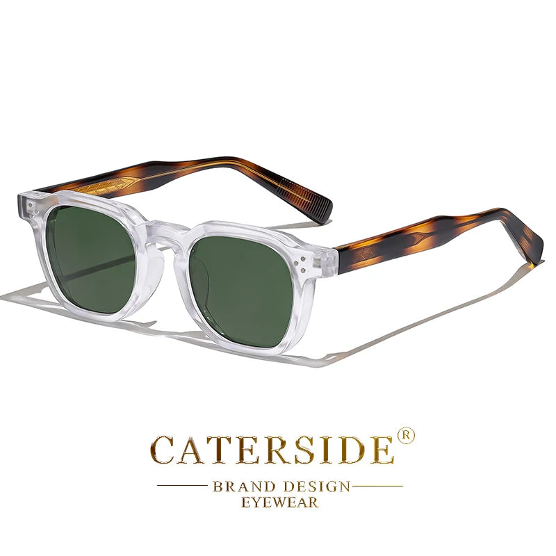 CATERSIDE New Retro Punk Square Sunglasses Men Small Frame Personalized Design Sun Glasses for Women Travel Party Festival Gift