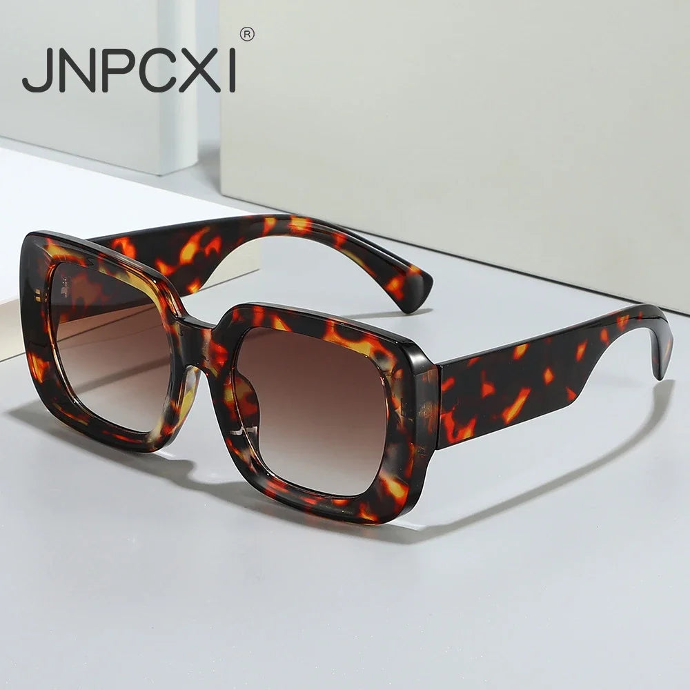 JNPCXI Square Ins Popular Fashion Women Sunglasses Retro Gradient Shades UV400 Men Trending Sun Glasses