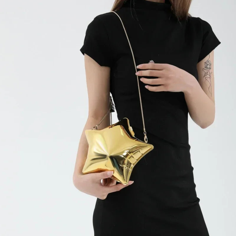 Acrylic Bright Five Pointed Star Zero Wallet 2026 Sweet Cool Spicy Girl Lipstick Party Mini Bag Banquet Niche Candy Colored Bags