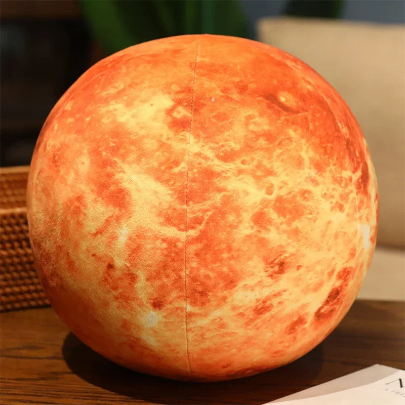 New17cm/27cm Simulation Earth Moon Sun Martian Mercury Sphere Plush Toy Pillow Star Doll Room Decor Birthday Gift For Kids Boys