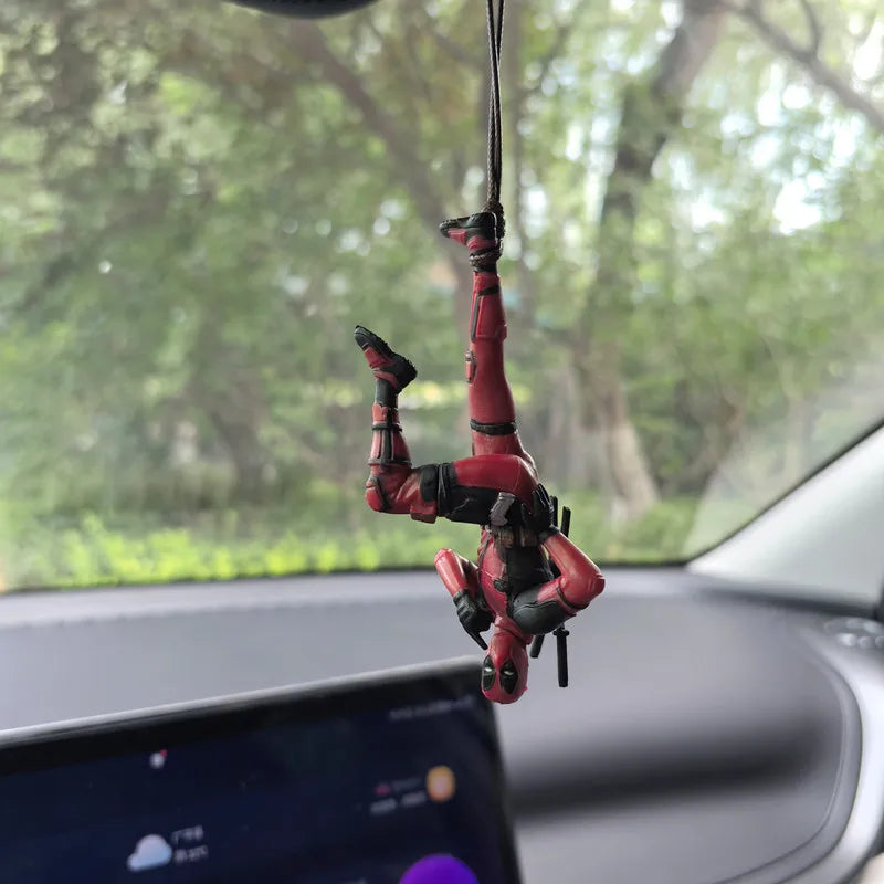 Marvel Deadpool Car Rearview Mirror Pendant Reading Deadpool Car Mini Model Toys