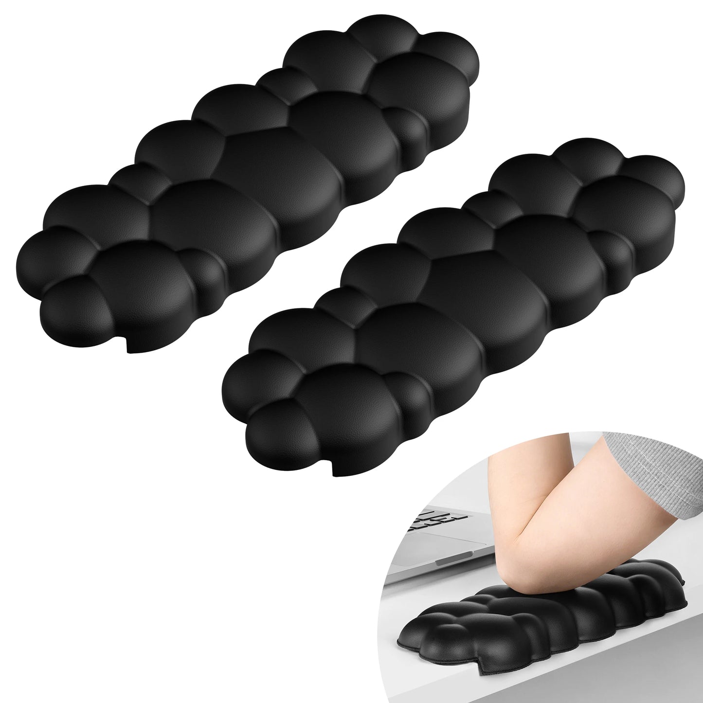 Memory Foam Wrist Pads Wrist Support for Keyboard , Mouse, Laptop , Desk Edge Arm Rest Cloud Wrist Rest Elbow Pad for Desk