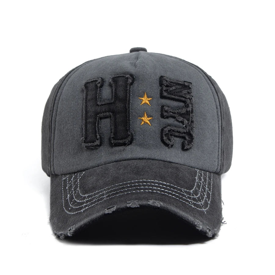 Men Women Baseball Cap Fashion Vintage Washed Cotton Hip Hop Hat Spring Summer Casual Truck Cap Outdoor Sun Visor Adjustable