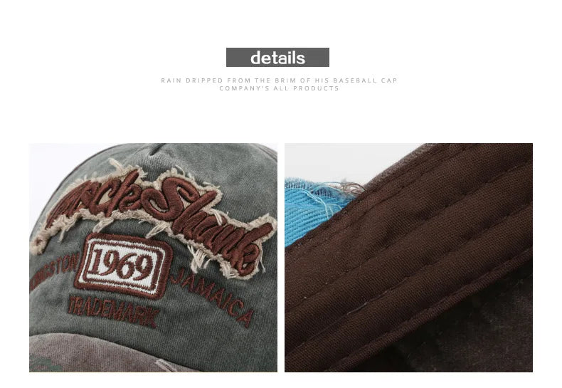 Retro Letter Embroidery Baseball Caps, Men Women Cotton Adjustable Casual Hats