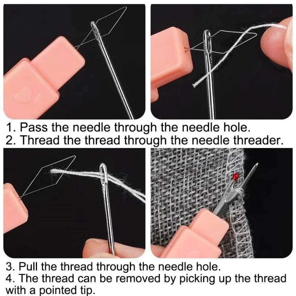 2 in 1 Needle Threader Seam Ripper Threading Seam Remover Seam Ripper Tool, Needle Threader Tool for Sewing Knitting Quilting