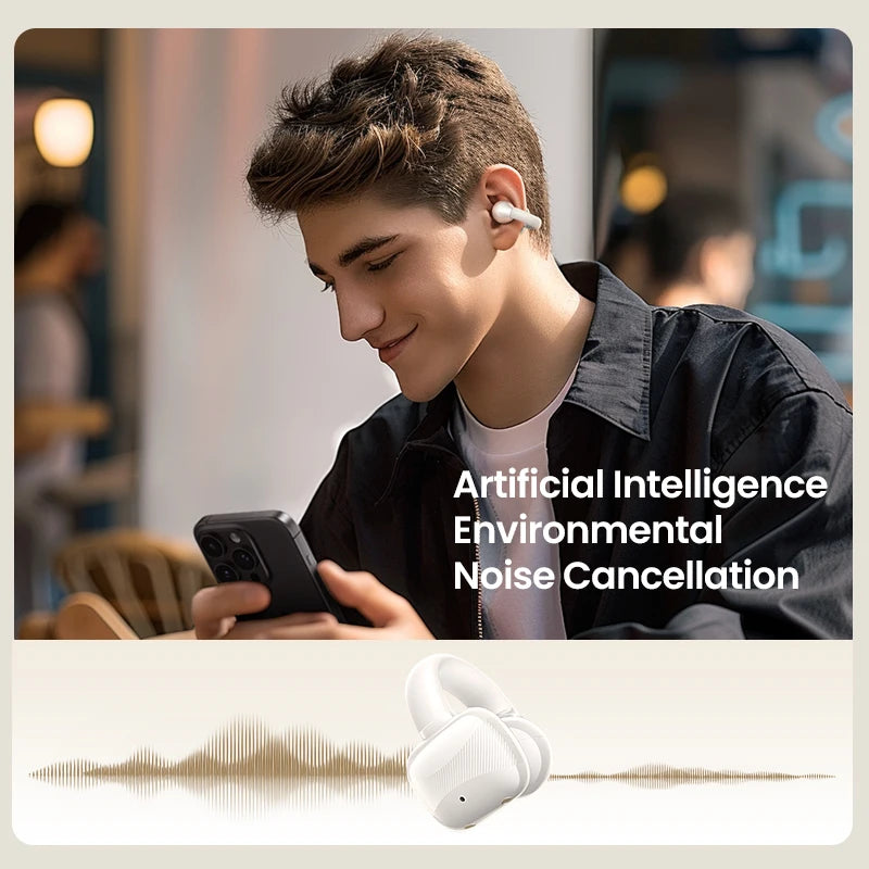 Open Ear Clip Wireless Earbuds Bluetooth Sports Earphones Headphones in Mic with Earhooks & Ear Hook