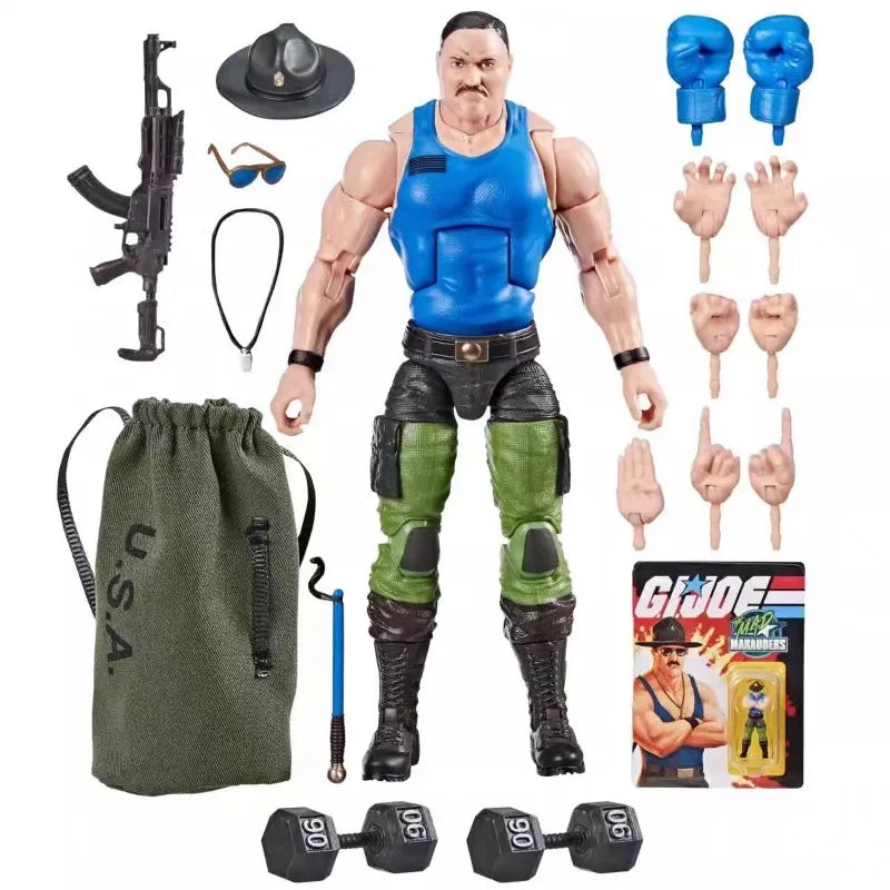 Original Hasbro G.I. Joe GI Joe Classfied Series 129 Mad Marauders SGT Slaughter Action Figure Collection Toys Ornaments