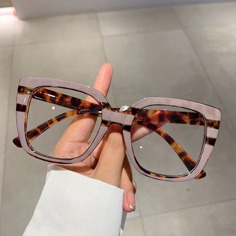 Cat Eye Anti Blue Light Flat Lens Replaceable Lens Eyeglass Glasses Frame Glasses Anti-radiation Computer Eyewear