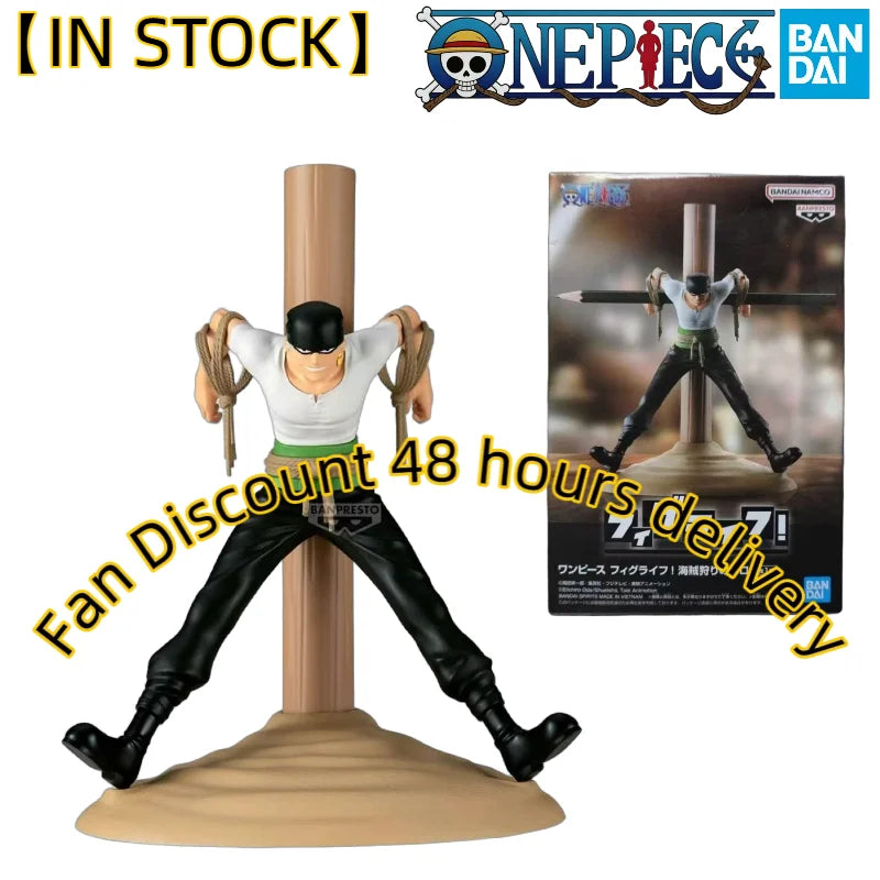 【IN STOCK】Original Banpresto Fig Life! One Piece Roronoa Zoro Pirate Hunter First Appearance Action Figure Collectible Model