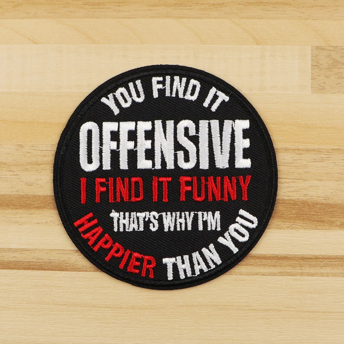 I FIND IT FUNNY Iron On Patch Clothes Patch For Clothing Quotes Embroidered Patch Garment Apparel Accessories Sewing Stickers