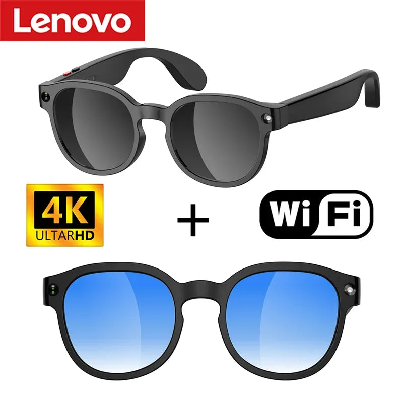 Lenovo 2026 New Smart AI Glasses 800W Shooting Camera Photo Video Voice Call Translation Waterproof Bluetooth Motorcycle Glasses