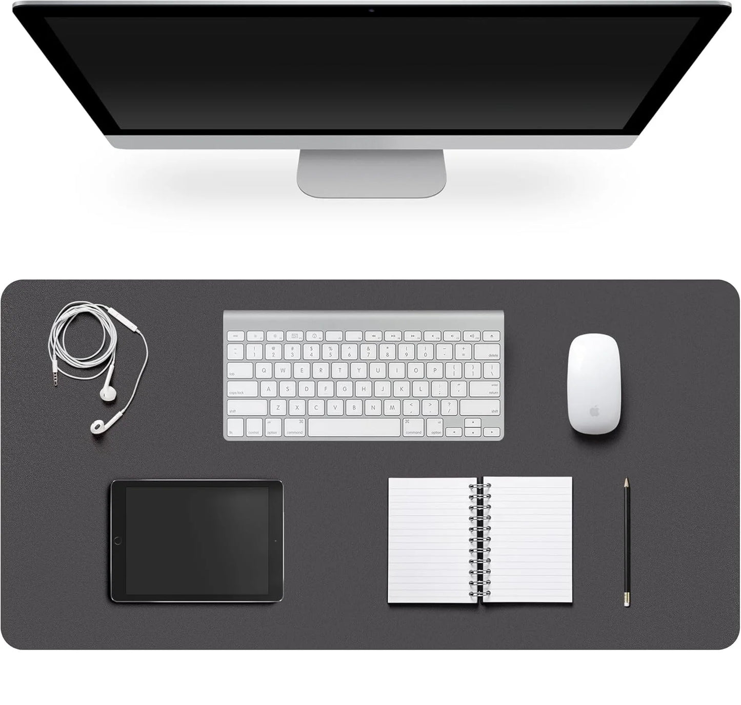 Desk Pad Protector, Non-Slip PU Leather Large Mouse Pad, Easy Clean, Writing Pad for Office/Home/Decor/School Desk Mat