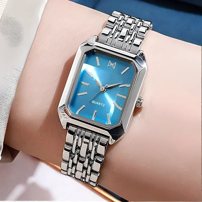 Fashion Women's Watches Gold Steel Strap Luxury Ladies Quartz Wristwatches Qualities Female Roman Scale Clock relógio feminino