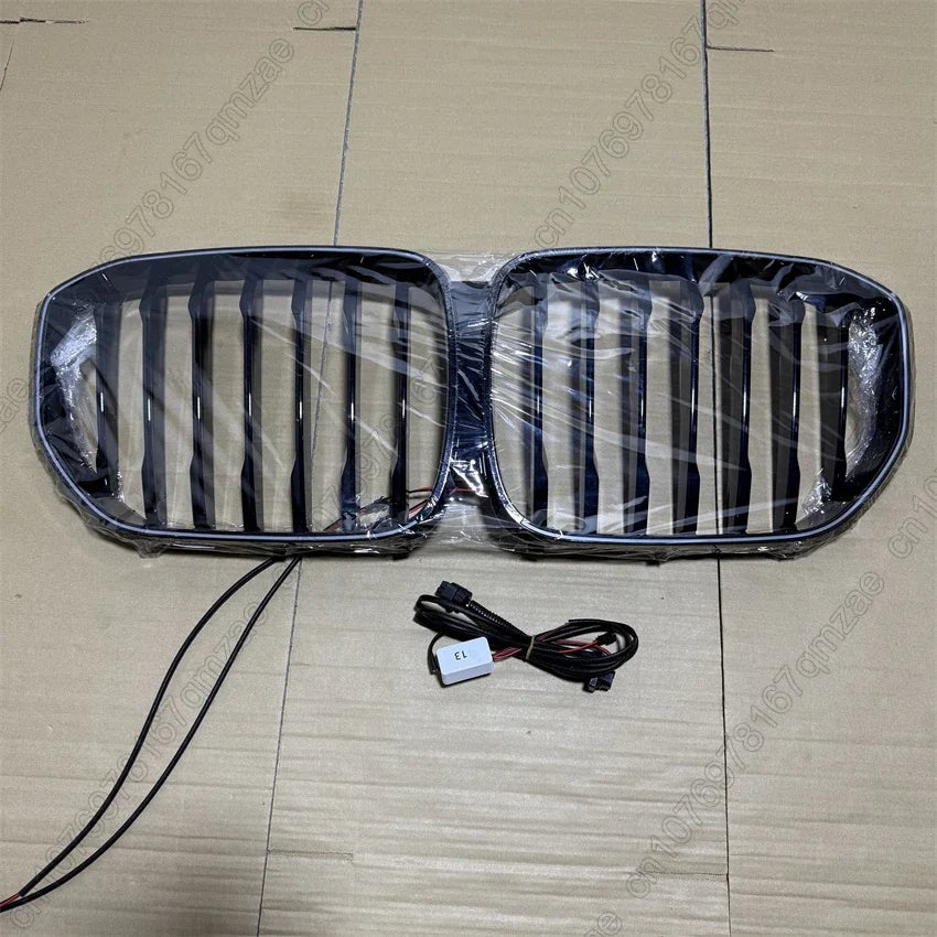 For BMW X5 G05 X5M X5 M F95 2019-2023 Car Front Kidney Grille Racing Grill With LED Light Black Upper Bumper Radiator Grid