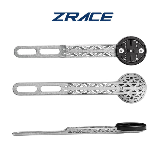 ZRACE Titanium Alloy 3D Printed Bike Computer Out Front Mount for Integrated Handlebars, Compatible with Garmin Bryton Wahoo IGP