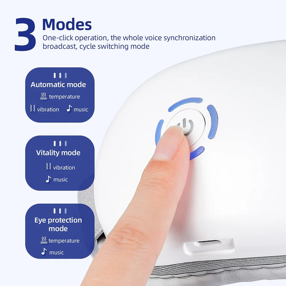 Air Pressure Vibration Eye Massager Relieves Eye Fatigue Eyes Patch Eyes Massage Music Eye Fatigue Relief Massage