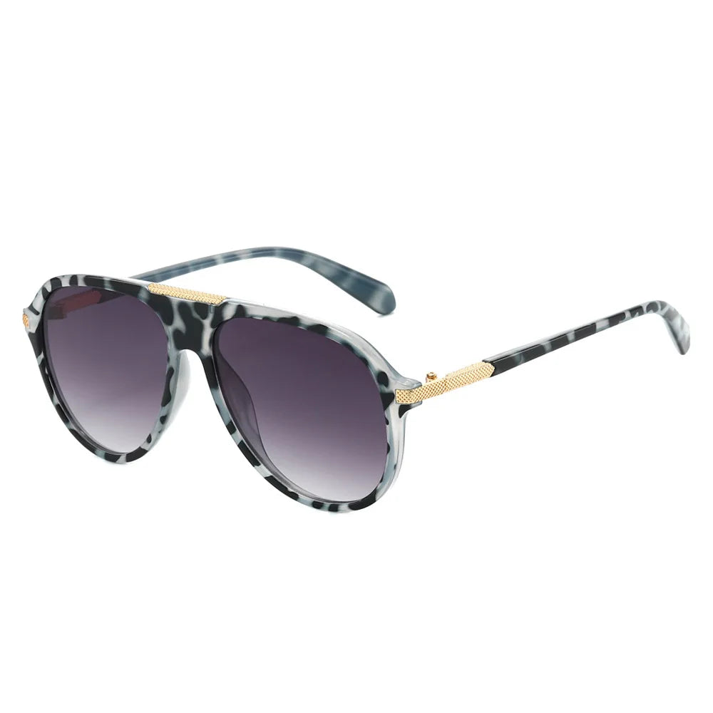 JNPCXI New Pilot Sunglasses Women Fashion Gradient Mirror Shades UV400 Retro Jelly Color Trending Men Outdoor Sun Glasses