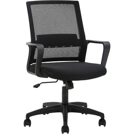 Ergonomic Desk Chair Mid-Back Mesh Computer Chair Lumbar Support Adjustable