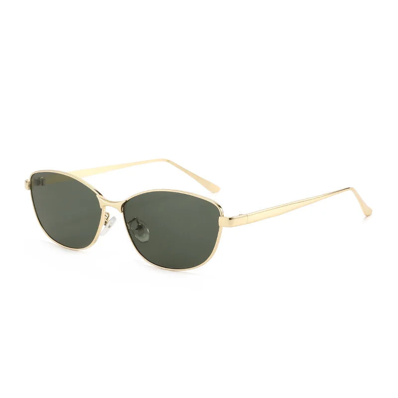 JNPCXI New Fashion Cat Eye Women Sunglasses Retro Trending Metal Blue Gradient Men Shades UV400 Sun Glasses