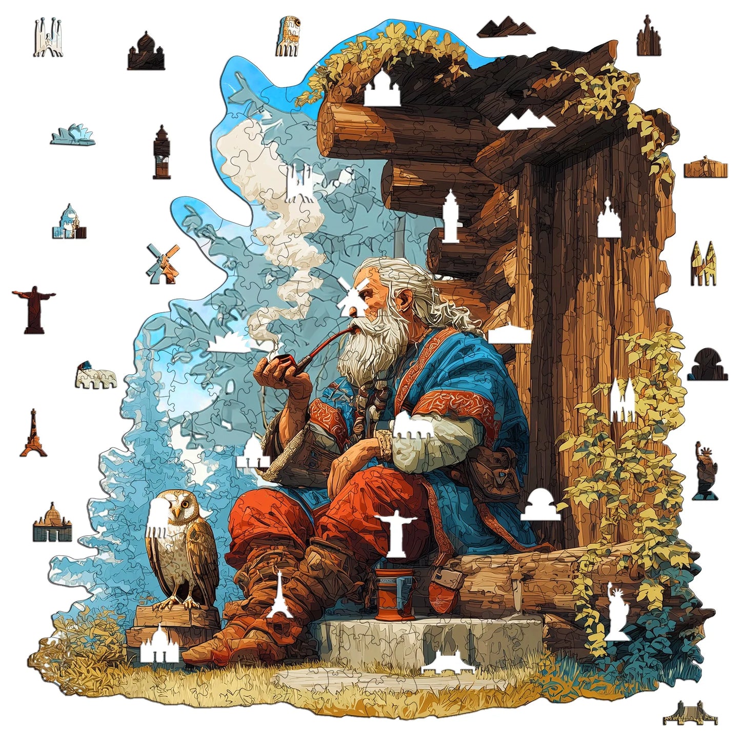 Humans Nature And Animals Wooden Jigsaw Puzzle Romantic Style Wooden Decor Christmas and Halloween Gift Toy for Teen and Kid
