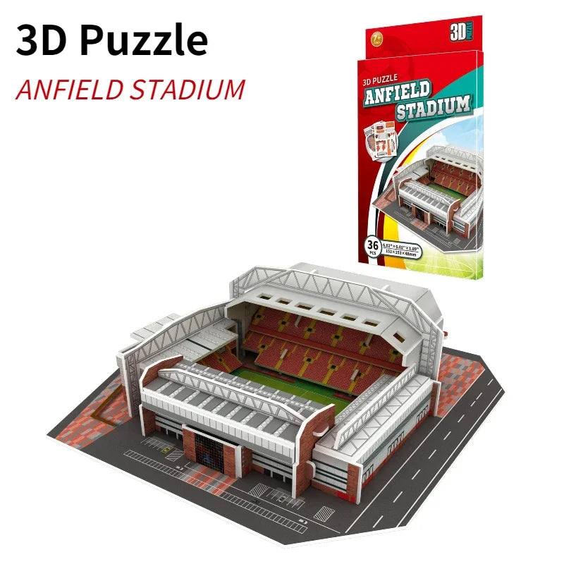 3D Soccer Stadium Puzzle Construction PuzzlesDIY Paper Intellectual Development Educational Toys Christmas Gifts