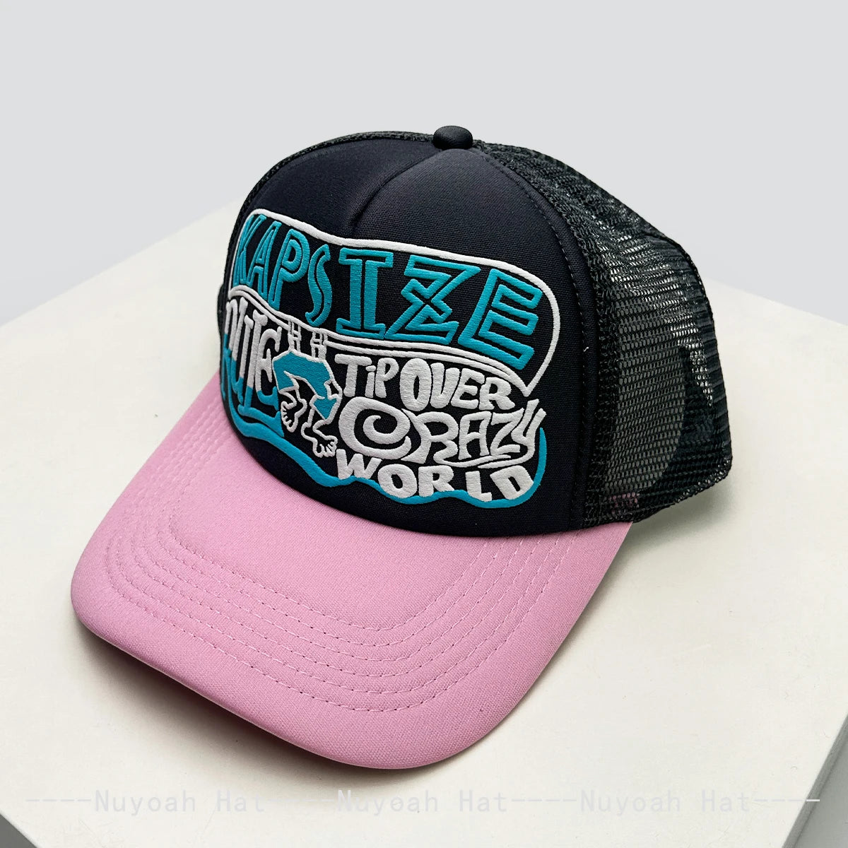 New Unisex American Style Color Block Printed Letters Baseball Hats Breathable Personal Sunshade Hip Hop Trucker Caps Versatile