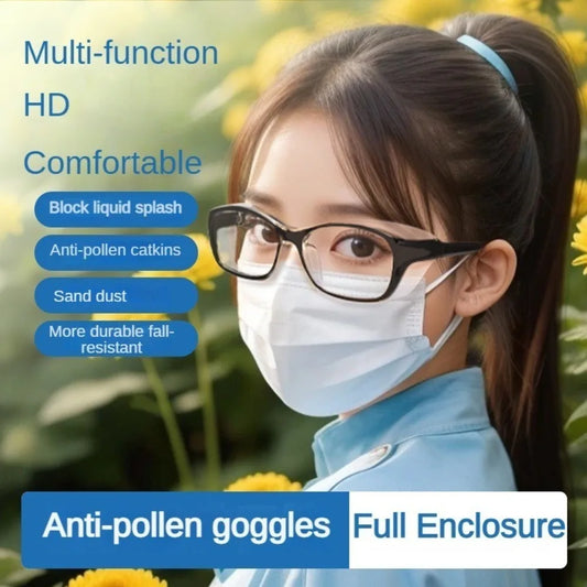 3PCS Safety Goggles Eye Protection Anti-fog Wind Dust Sand Glasses Pollen-proof Anti Blue Light Eyewear