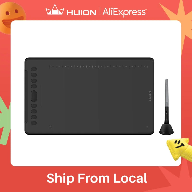 H1161 Digital Graphic Drawing Tablet, Battery-free Pen Stylus, Android Support