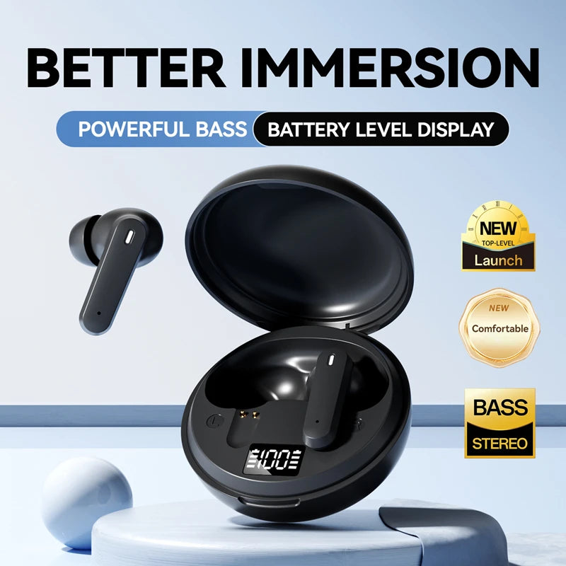 Bluetooth Headphones TWS Wireless True Headphones Environmental Active Noise Cancellation Ultra-long Battery Life Headphones