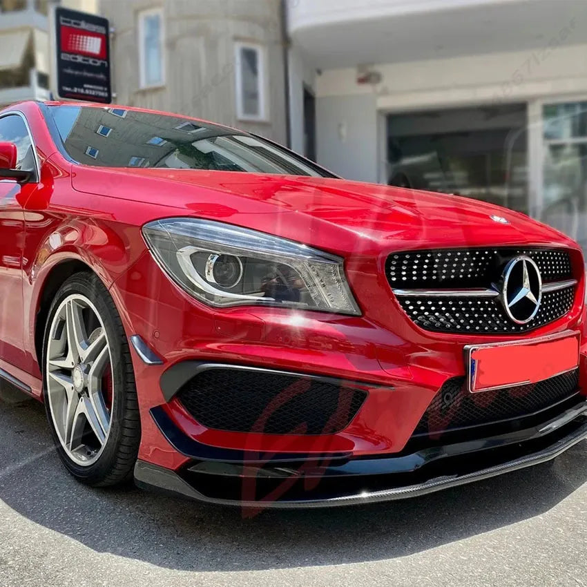 For Mercedes Benz CLA Class W117 C117 220 250 A45 AMG 2013-2015 Car Front Bumper Spoiler Fog Lamp Frame Side Diffuser Splitter