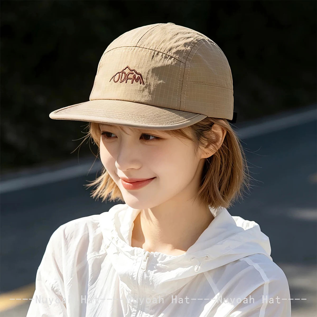 New Men Women Quick Drying Plaid Embroidered Letters Baseball Hats Sunshade Flat Eave Breathable Outdoor Peaked Caps Versatile