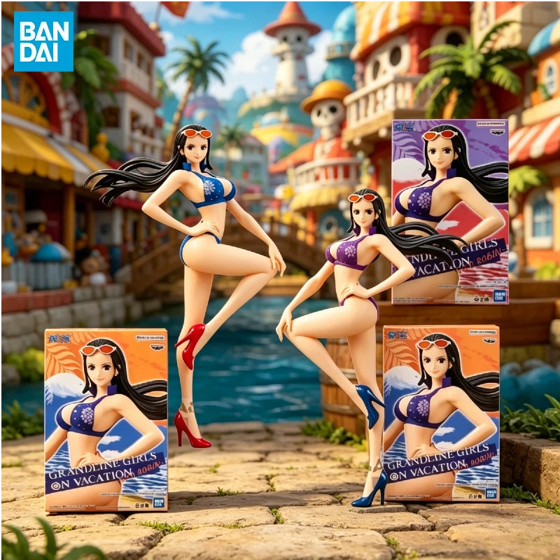 【IN STOCK】Original Banpresto Grandline Girls On Vacation One Piece Nico Robin Swimsuit Ver. Action Figure Collectible Model