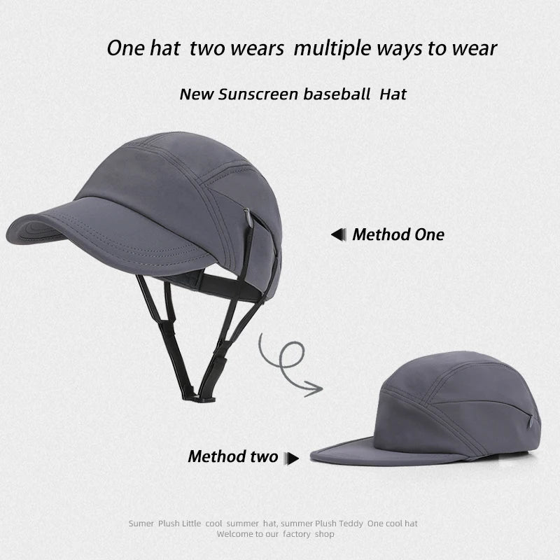 9274-New summer women's outdoor cycling sun hat, women's lightweight breathable baseball cap, windproof drawstring surfing hat