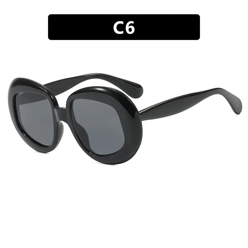 JNPCXI Vintage Round Spectacle Frame Women Luxury Oval Anti Blue Light Glasses Frame Retro Fashion Men Sunglasses
