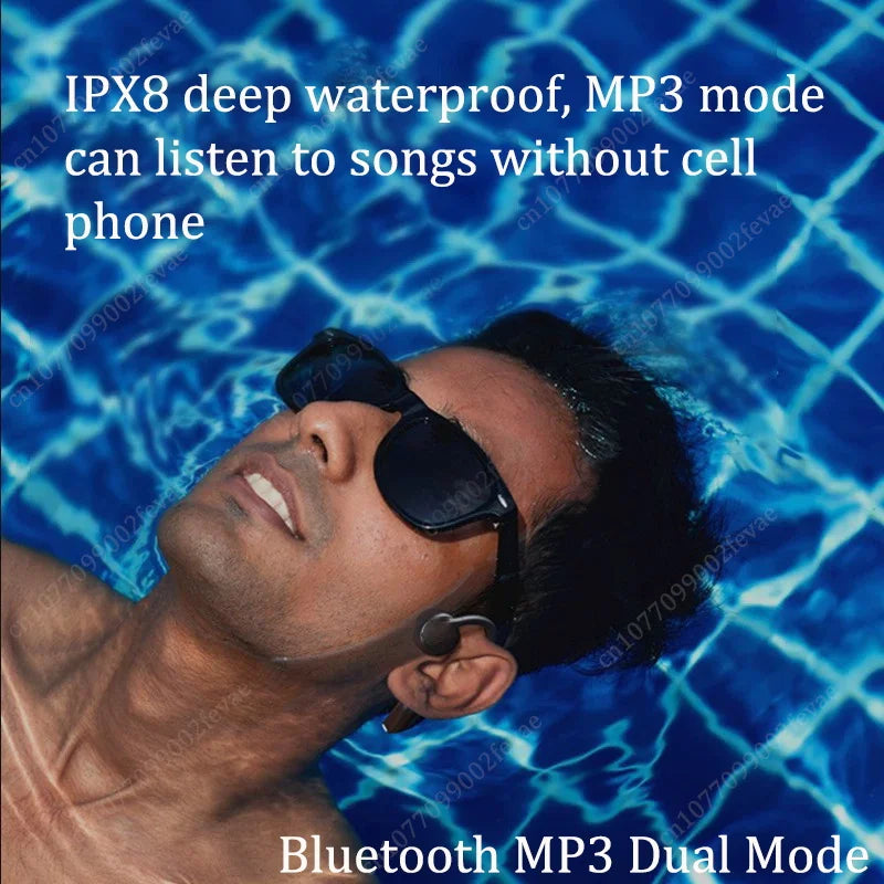 BMAD Bone Conduction Earphones IPX8 Waterproof HiFi Headset Suitable For Swimming Bluetooth 5.4 Wireless Sport Headphones MP3