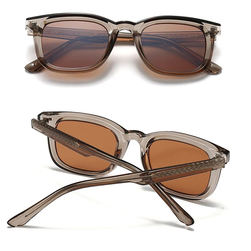 JNPCXI Retro Square Polarized Sunglasses Men Women Luxury Sun Shades Metal Core CP Acetate Driving Glasses UV400