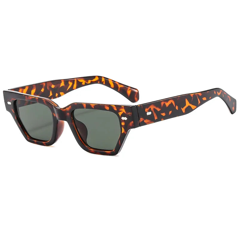 JNPCXI Retro Cat Eye Women Sunglasses Fashion Rivets Men Black Yellow Shades UV400 Sun Glasses