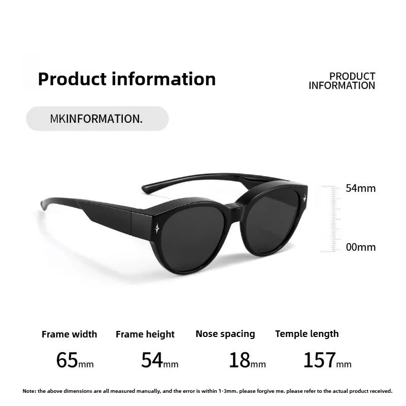 UV Protection Driving Riding Shades Anti-Glare Wrap Around Fit Over Sunglasses