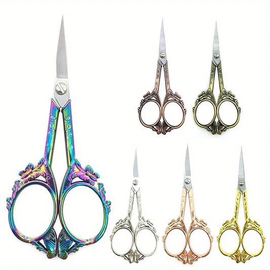 Sewing Embroidery Scissors Small Vintage Sharp Detail Shears For Craft, Artwork, Needlework Yarn, DIY Tool, Butterfly Style