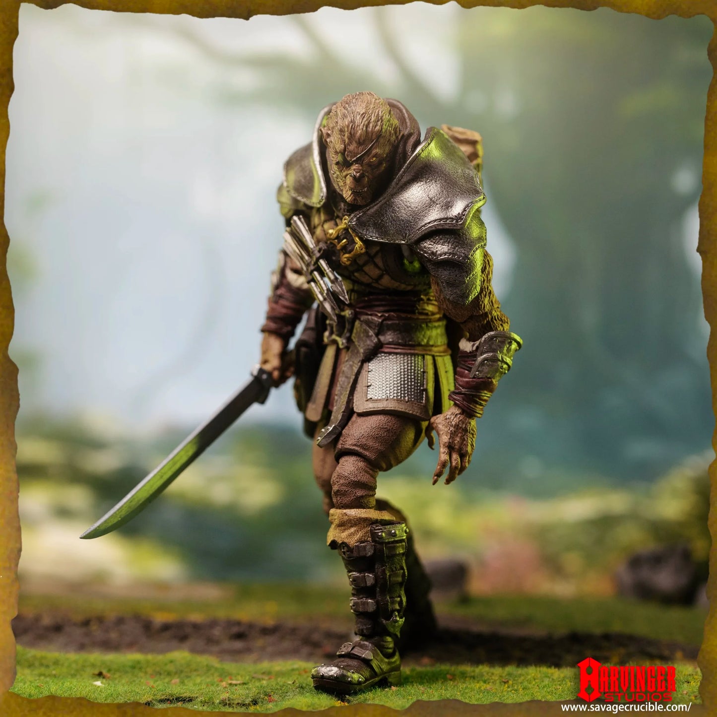 Harbinger Studios 1/12 7inch Action Figure Savage Crucible Wave 2 Jaeger Nashom Krieger Whoman Barbarian Anime Model