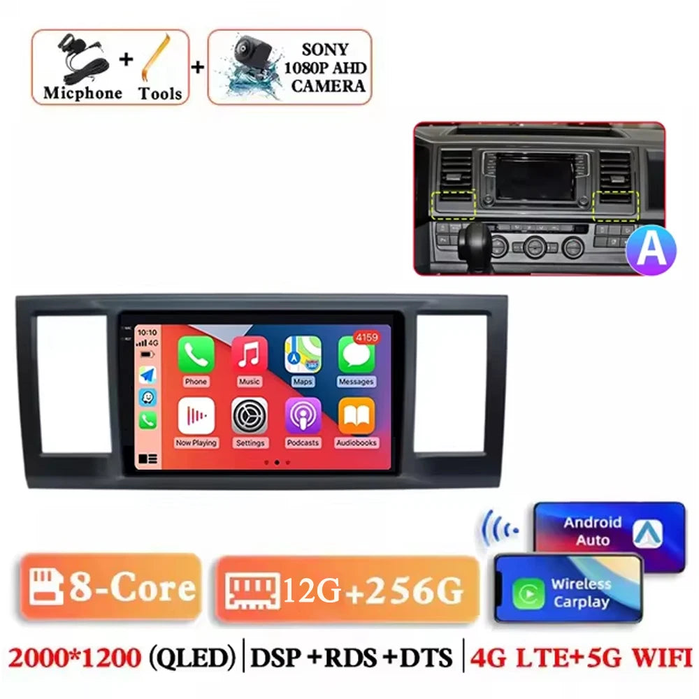 Android 16 Carplay autoradio for VW Volkswagen Caravelle 6 T6 2015-2020 lettore Video multimediale navigazione GPS Audio Stereo