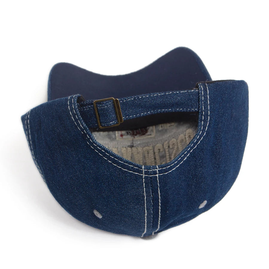 California Bear Baseball Cap Men Women Washed Denim Retro Letter Embroidered Hat Summer Hip Hop Snapback For Daily Wear Casual