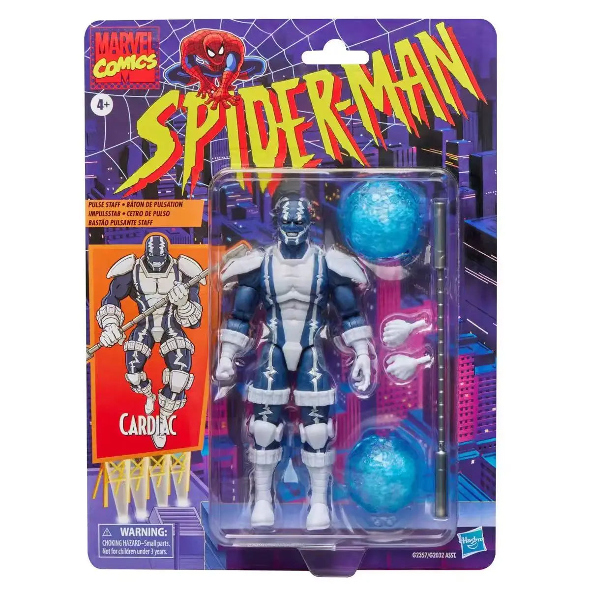 Original Hasbro Marvel Legends Series Retro Cardiac (Spider-Man) Anime Figure Toy Collection Gift