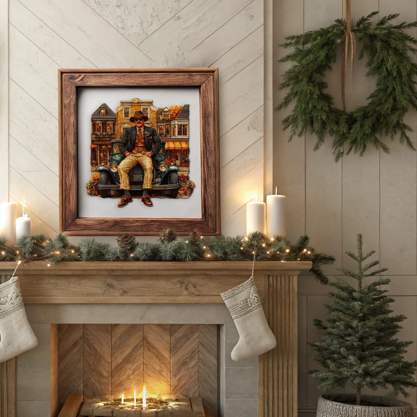 Retro Style Wooden Jigsaw Puzzle Wood Home Decor Painting Christmas and Halloween Gift Toy For Teen And Kid