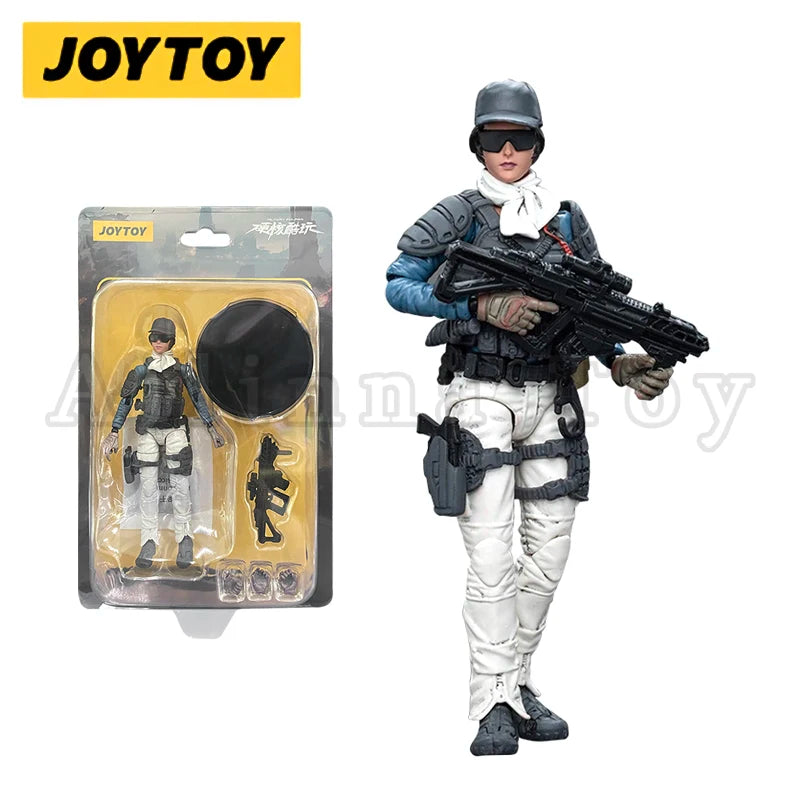 JOYTOY 1/18 3.75 Action Figures Military Armed Force Series Female Gunner Model