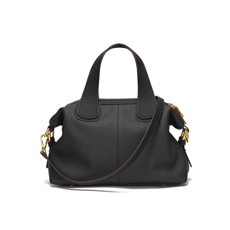 Women's Bag 2025 Trend Natural Cow Leather Bag Female Retro Cowhide Crossbody Bags Ladies Large Capacity Shoulder Bag Women